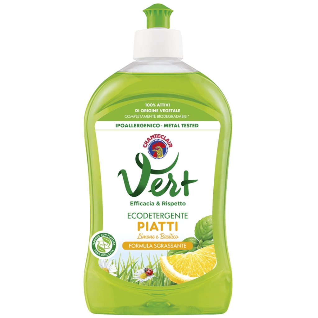 Засіб для ручного миття посуду ChanteClair Vert Лимон та базилік 500 мл (8015194510411) Засіб для ручного миття посуду ChanteClair Vert Лимон та базилік 500 мл (8015194510411)