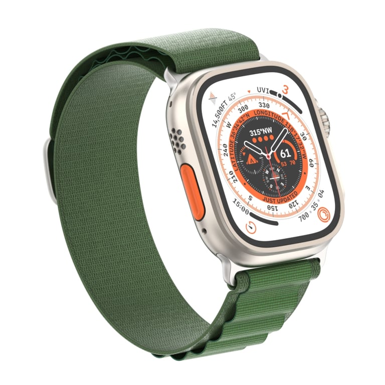 Ремінець до смарт-годинника Armorstandart Alpina Band для Apple Watch 49/46/45/44/42 (Series 1-3) Green (ARM64981) - фото 2