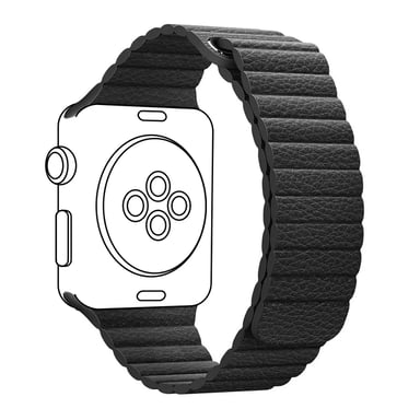 Ремінець до смарт-годинника Armorstandart Leather Loop для Apple Watch 42 (Series 11-10)/41/40/38 Black (ARM48655) - фото 1
