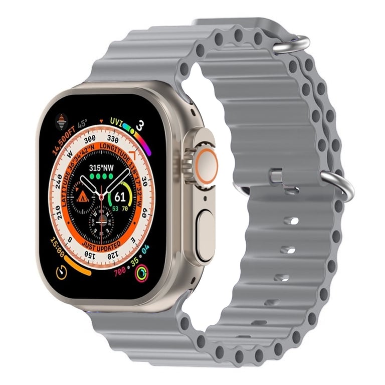 Ремінець до смарт-годинника Armorstandart Ocean Band для Apple Watch 49/46/45/44/42 (Series 1-3) Cloudy Grey (ARM85141) - фото 2