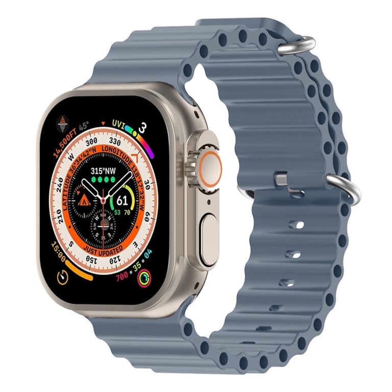 Ремінець до смарт-годинника Armorstandart Ocean Band для Apple Watch 49/46/45/44/42 (Series 1-3) Stone Lotus Blue (ARM74247) - фото 2