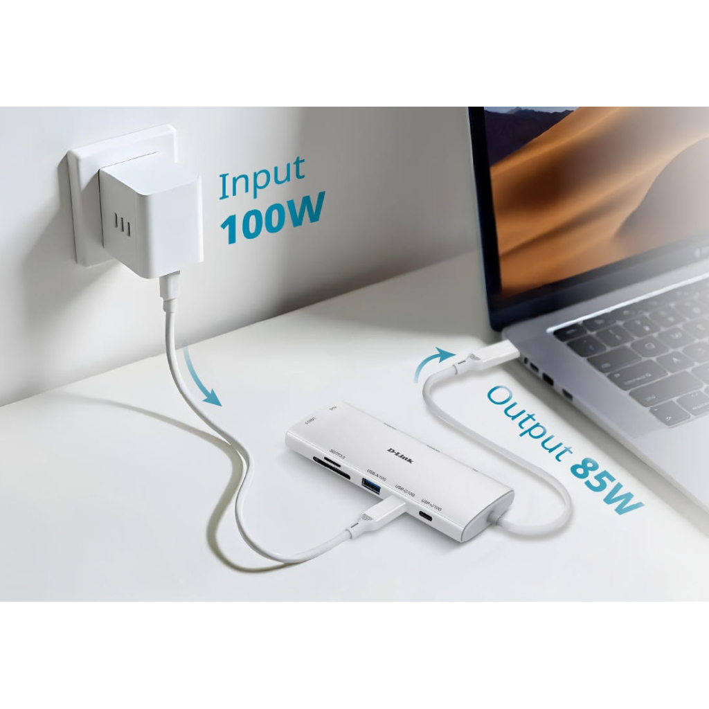 Концентратор D-Link USB-C 10-in-1 2xHDMI + 1xRJ45 1000Mbps + 2xUSB-C + USB 3.1 + USB 3.0 + SD + TF silver (DUP-A01) - фото 6 Концентратор D-Link USB-C 10-in-1 2xHDMI + 1xRJ45 1000Mbps + 2xUSB-C + USB 3.1 + USB 3.0 + SD + TF silver (DUP-A01) - фото 6
