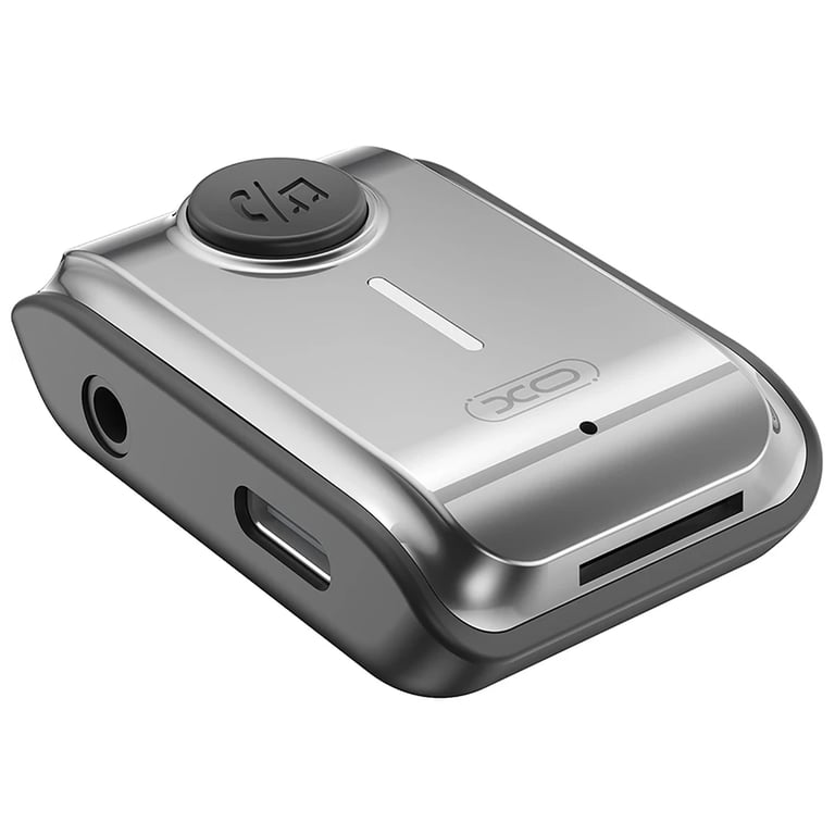 Bluetooth трансмітер XO BCC15 Bluetooth V5.3 AUX 3.5 мм/Type-C/TF Grey (BCC15.tarnish) - фото 2