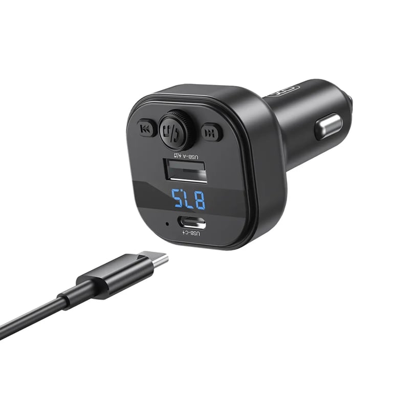 FM модулятор XO BCC18 USB-A OTG/USB-C Black (BCC18.black) - фото 2
