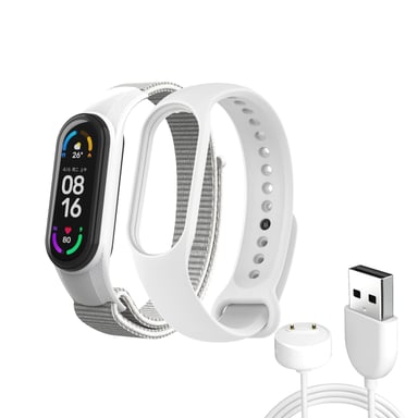 Ремінець до фітнес браслета Armorstandart комплект 3шт Xiaomi Mi Band 7/6/5 New Style White (ARM77041) - фото 1