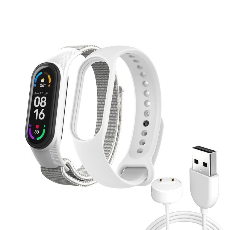 Ремінець до фітнес браслета Armorstandart комплект 3шт Xiaomi Mi Band 7/6/5 New Style White (ARM77041) - фото 1