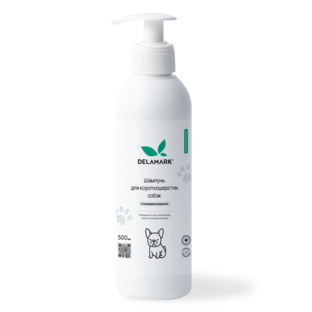 Шампунь для тварин DeLaMark Для короткошерстих собак 500 мл (4820152333926) - фото 1