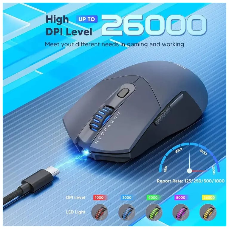 Мишка Redragon M917GB ST4R Pro Wireless/Bluetooth Black (72209) - фото 7
