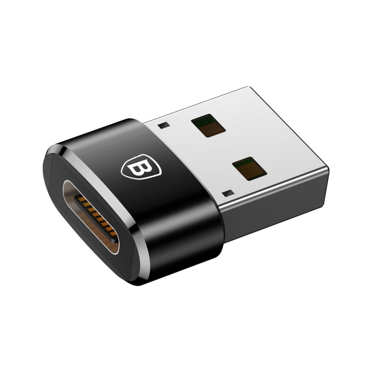 Перехідник USB 2.0 AF to USB-C black Baseus (CAAOTG-01) - фото 1
