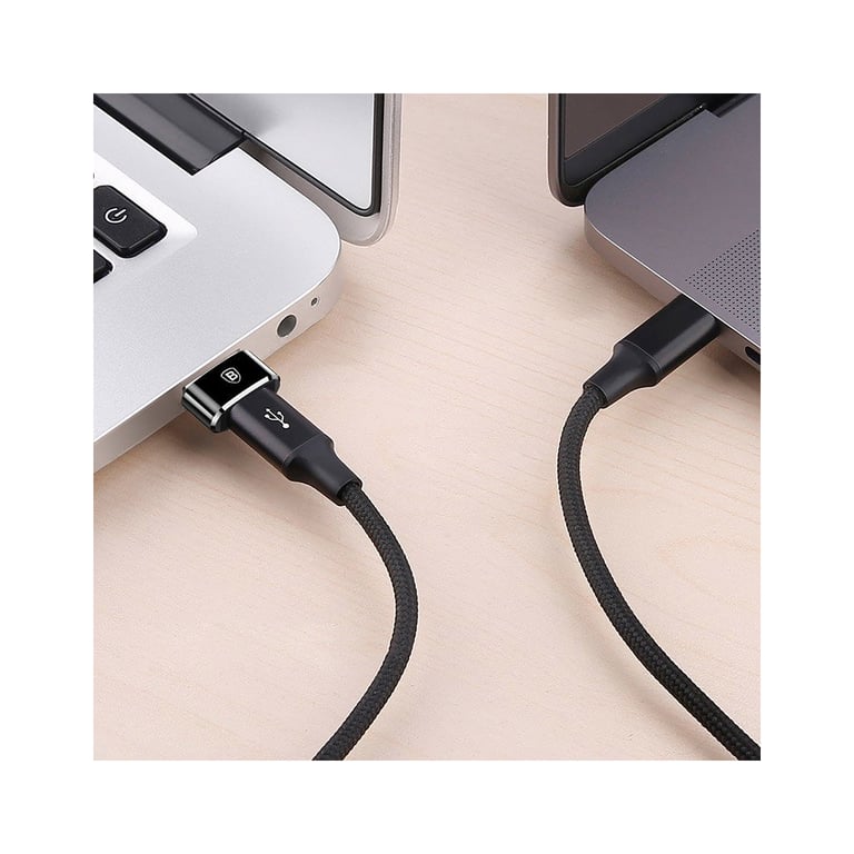 Перехідник USB 2.0 AF to USB-C black Baseus (CAAOTG-01) - фото 6