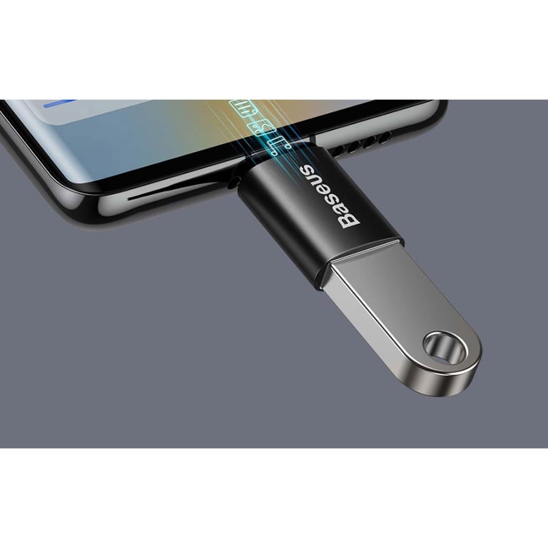 Перехідник OTG USB 3.1 AF to USB-C black Baseus (ZJJQ000001) - фото 5