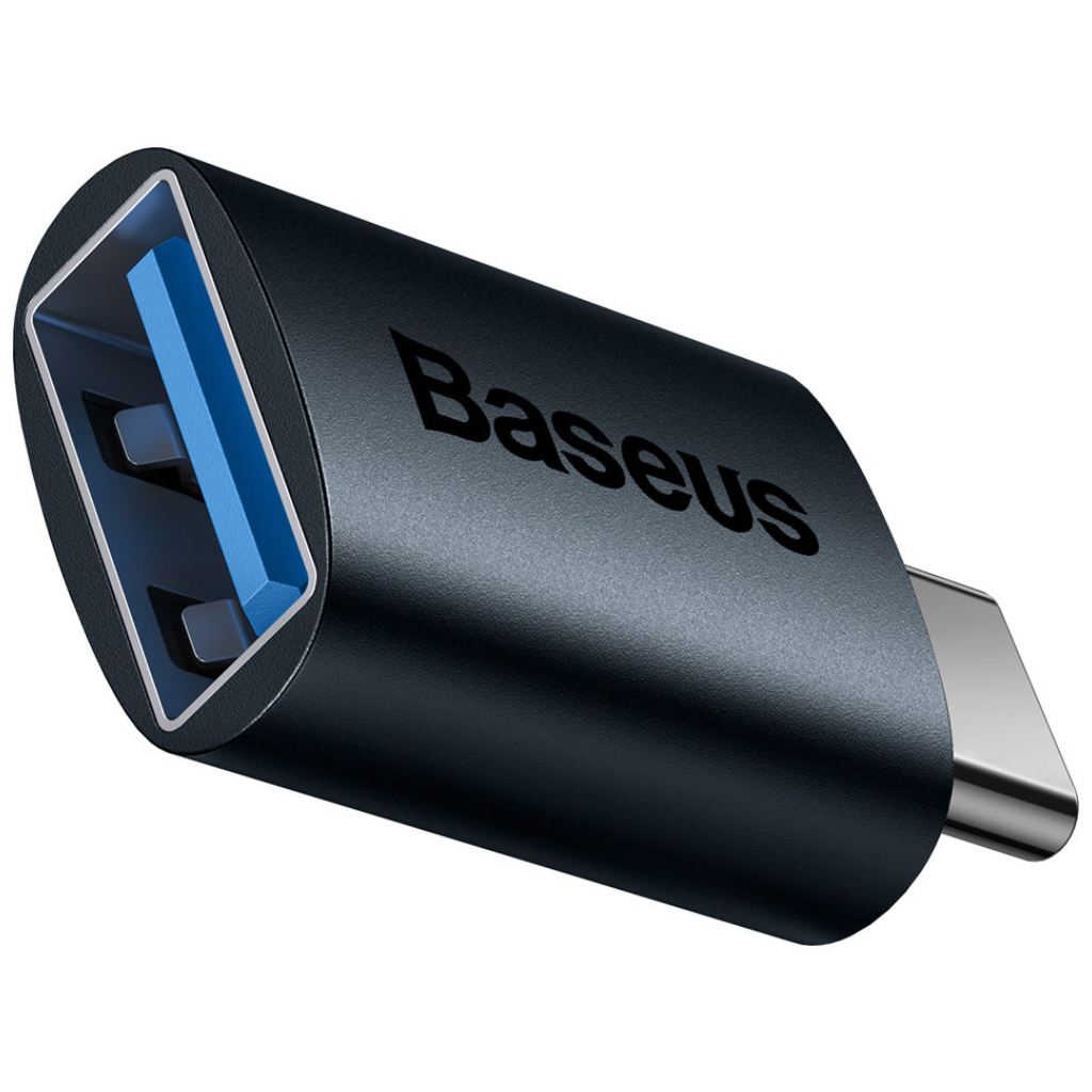 Перехідник OTG USB 3.1 AF to USB-C blue Baseus (ZJJQ000003) - фото 1
