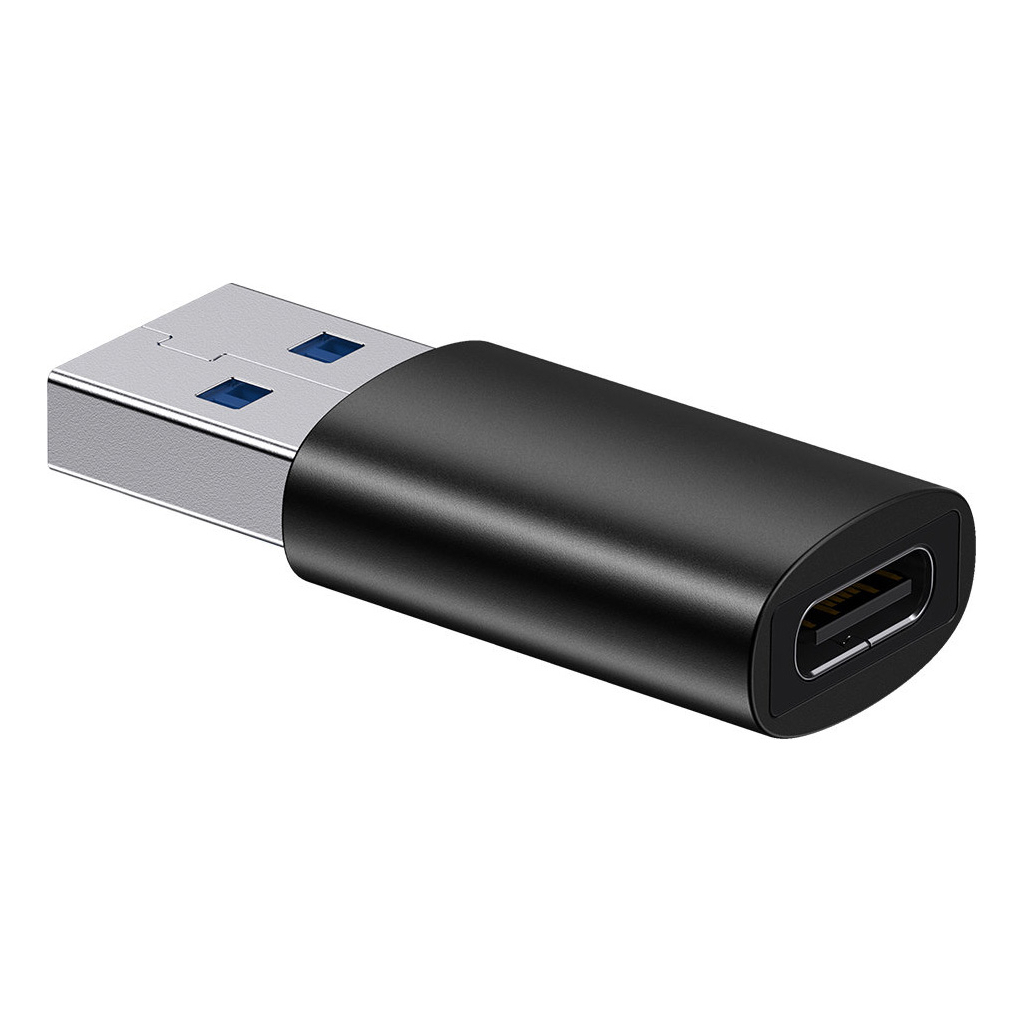 Перехідник USB 3.1 M to USB-C F black Baseus (ZJJQ000101) Перехідник USB 3.1 M to USB-C F black Baseus (ZJJQ000101)