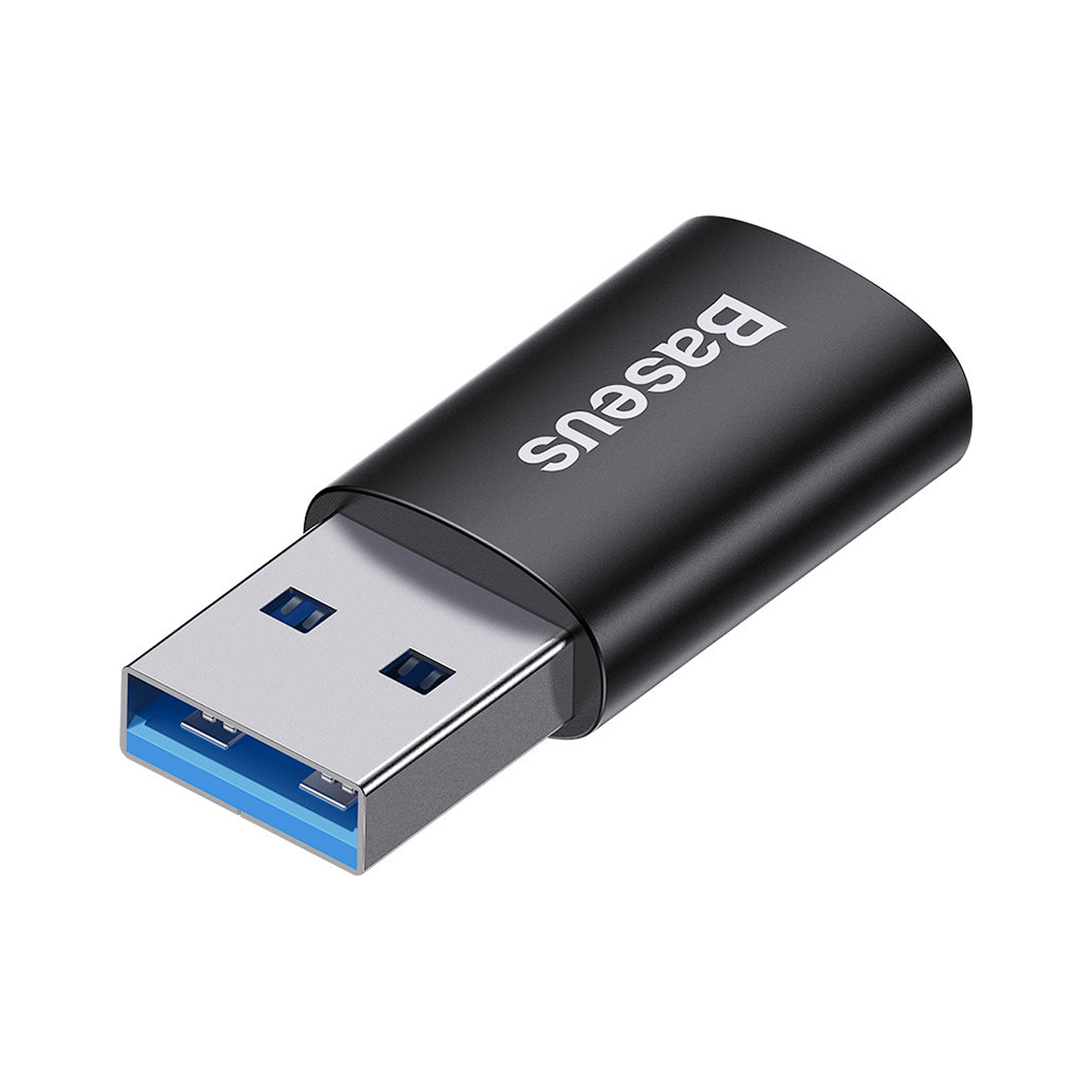 Перехідник USB 3.1 M to USB-C F black Baseus (ZJJQ000101) - фото 5 Перехідник USB 3.1 M to USB-C F black Baseus (ZJJQ000101) - фото 5