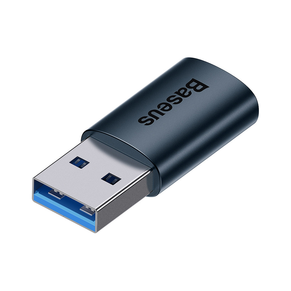 Перехідник USB 3.1 M to USB-C F blue Baseus (ZJJQ000103) - фото 5 Перехідник USB 3.1 M to USB-C F blue Baseus (ZJJQ000103) - фото 5