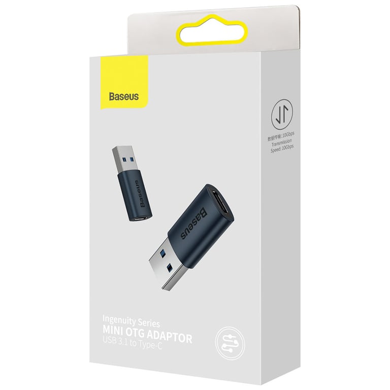 Перехідник USB 3.1 M to USB-C F blue Baseus (ZJJQ000103) - фото 6