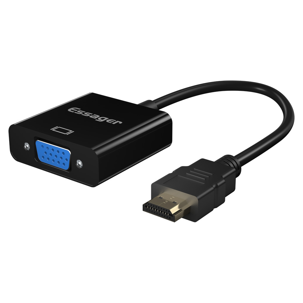 Перехідник HDMI to VGA 0.15m Essager (EZJHV-HY01) - фото 1