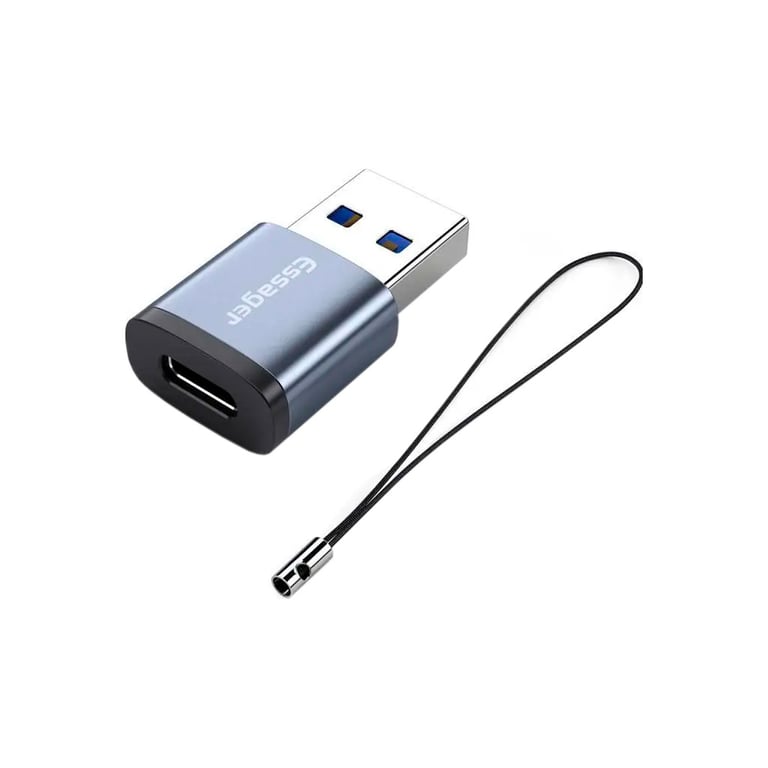 Перехідник USB 3.0 AM to USB-C F gray Essager (EZJCA-SRB0G) - фото 1