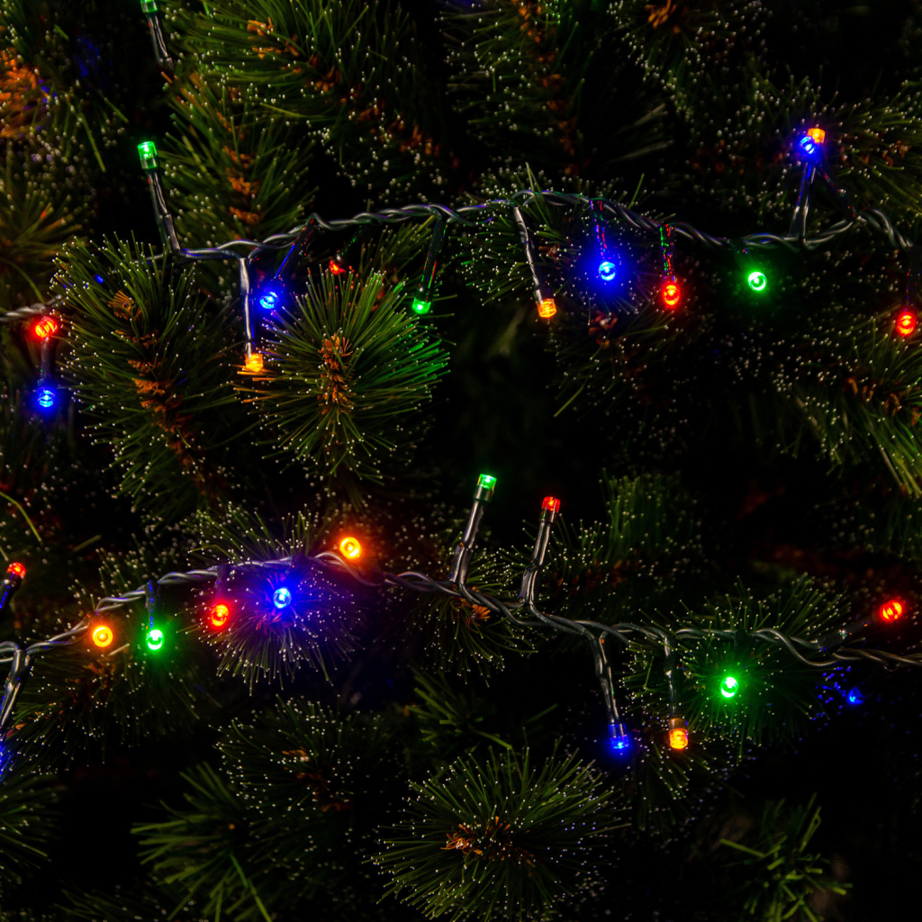 Гірлянда Chomik 200 LED 10 м, мультиколор, ефект блиску, IP44, від мережі (5900779879492) - фото 2 Гірлянда Chomik 200 LED 10 м, мультиколор, ефект блиску, IP44, від мережі (5900779879492) - фото 2