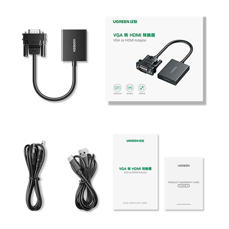 Перехідник VGA M to HDMI F CM513 black Ugreen (50945) - фото 3