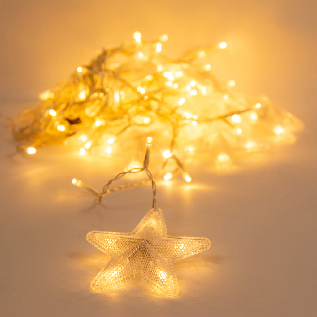 Гірлянда Chomik Штора зірки 136 LED теплий білий, 3 м, від мережі (5900779880030) - фото 3 Гірлянда Chomik Штора зірки 136 LED теплий білий, 3 м, від мережі (5900779880030) - фото 3