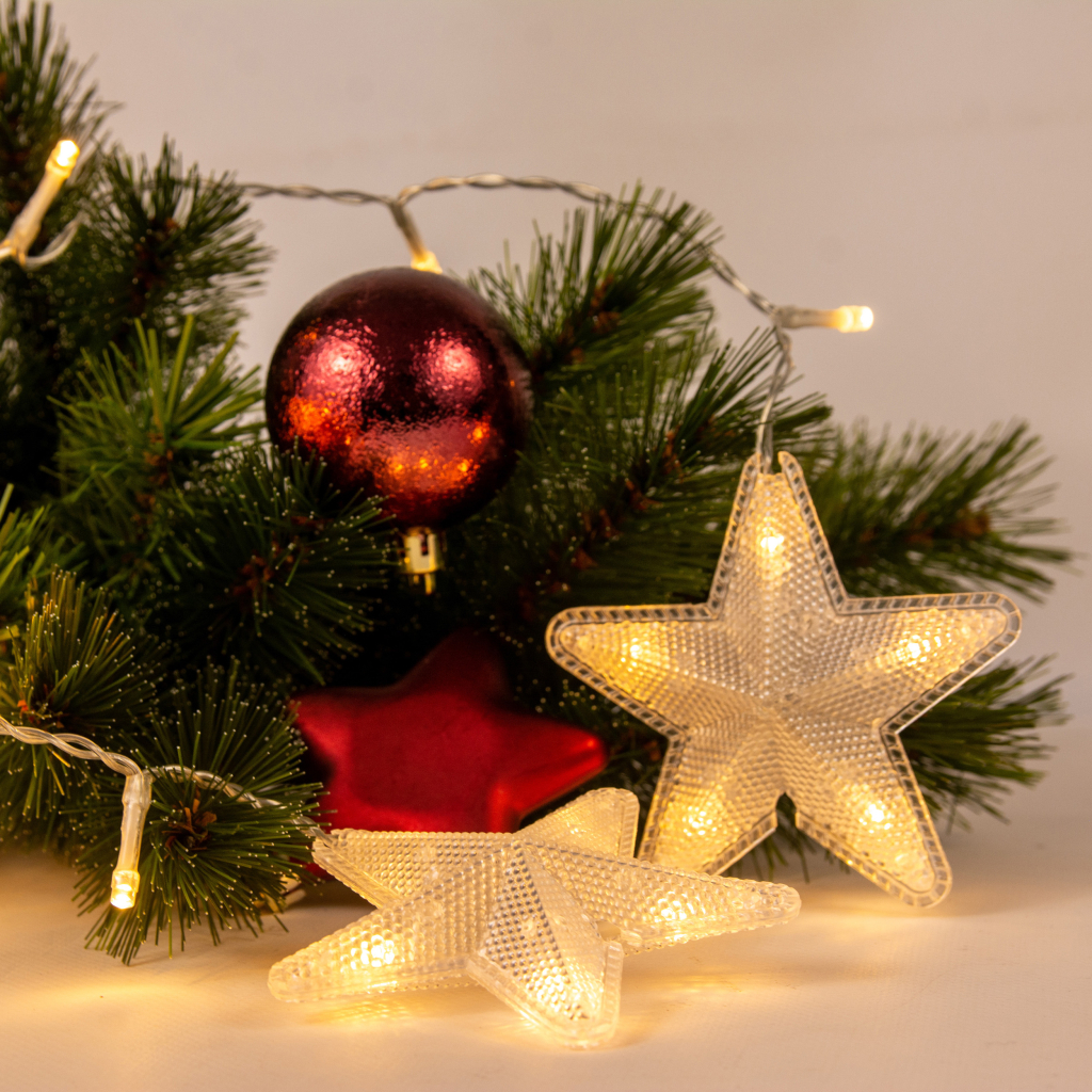 Гірлянда Chomik Штора зірки 136 LED теплий білий, 3 м, від мережі (5900779880030) - фото 6 Гірлянда Chomik Штора зірки 136 LED теплий білий, 3 м, від мережі (5900779880030) - фото 6