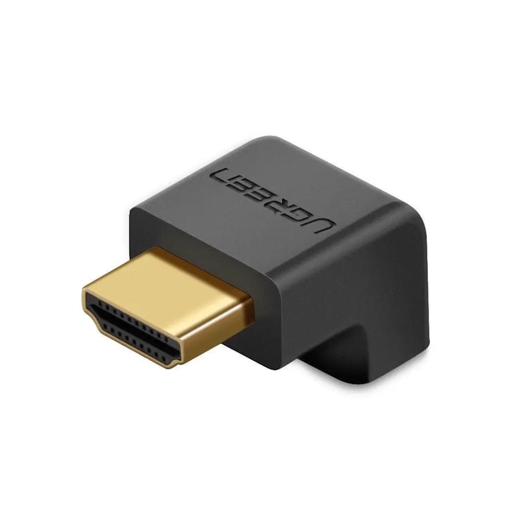 Перехідник HDMI M to HDMI F 90° corner Down HD112 black Ugreen (20109) - фото 2