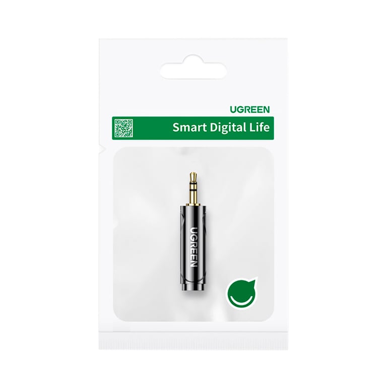 Перехідник 3.5mm M to 6.35mm F AV168 black Ugreen (60711) - фото 4