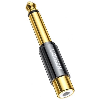 Перехідник 6.35mm M to RCA F AV169 black Ugreen (80731)