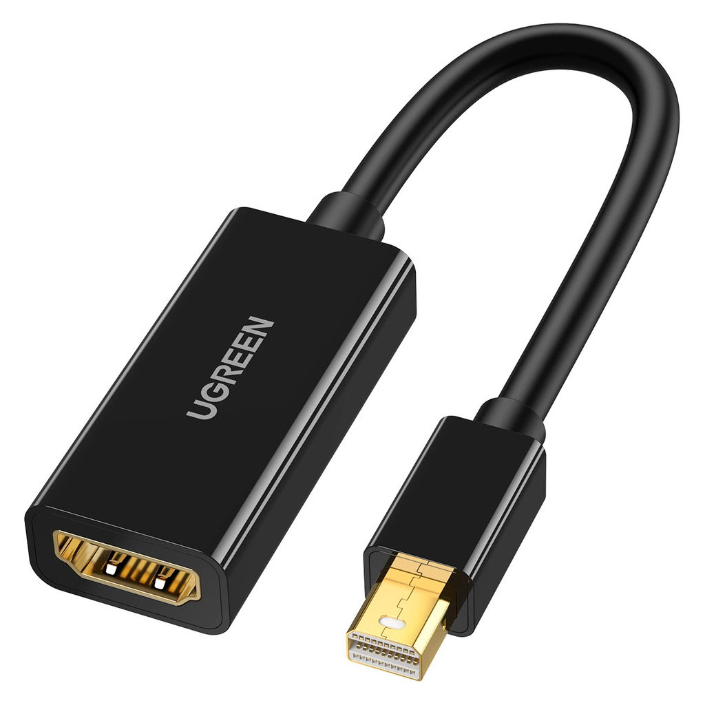 Перехідник Mini DisplayPort M to HDMI F 4K 30Hz black Ugreen (40360) - фото 1