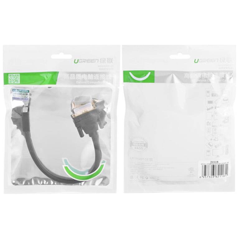Перехідник DVI M to HDMI F 0.22m black Ugreen (20118) - фото 3