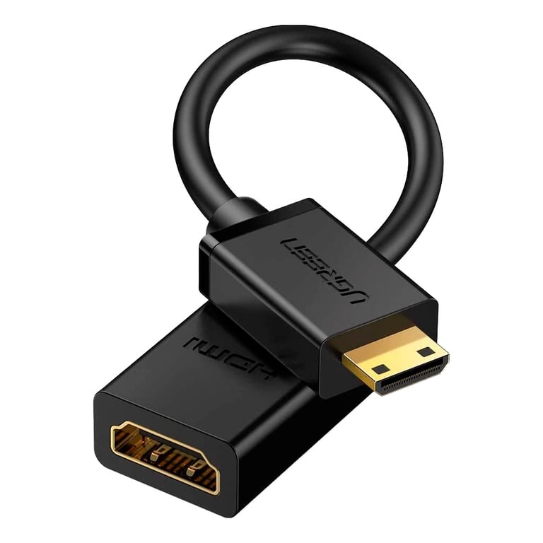 Перехідник Mini HDMI M to HDMI F 0.22m black Ugreen (20137) - фото 2