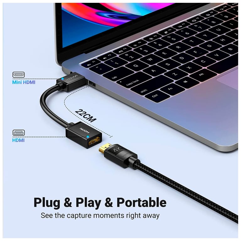 Перехідник Mini HDMI M to HDMI F 0.22m black Ugreen (20137) - фото 5