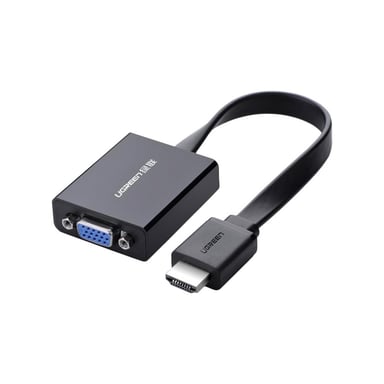Перехідник HDMI M to VGA F + 3.5mm + Micro USB black Ugreen (40248) - фото 1