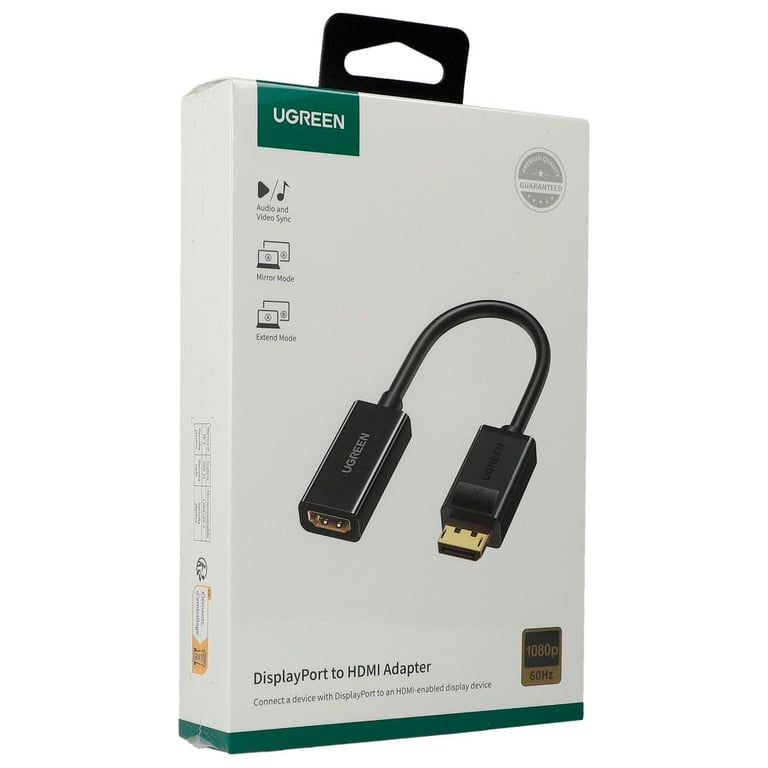 Перехідник Display Port M to HDMI F 1080P black Ugreen (40362) - фото 2