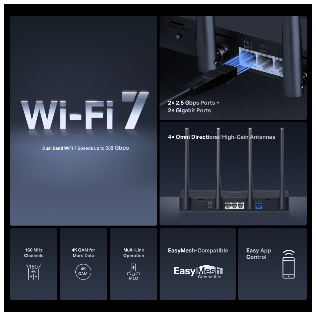 Маршрутизатор Mercusys MR27BE - фото 4 Маршрутизатор Mercusys MR27BE - фото 4