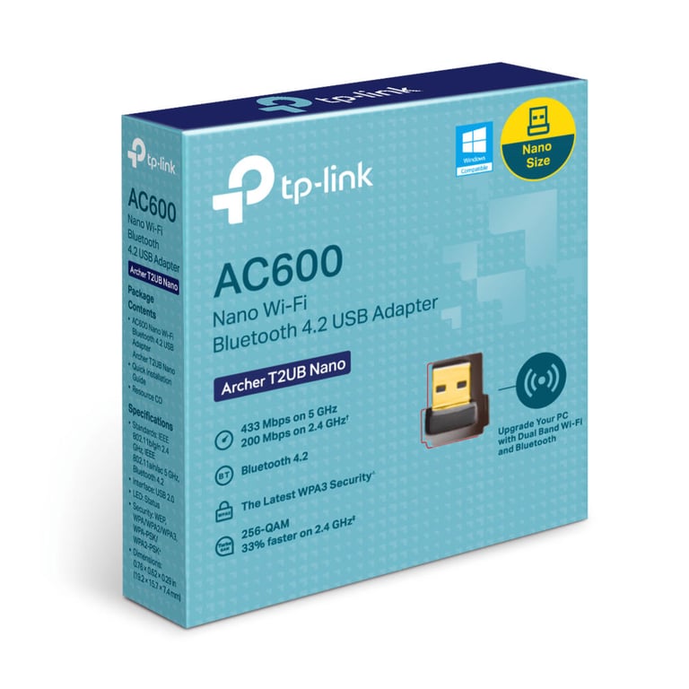Мережева карта Wi-Fi TP-Link Archer T2UB nano (ARCHER-T2UB-NANO) - фото 2