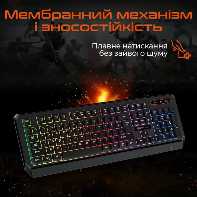 Клавіатура Meetion K9320 USB UA Black (MT-K9320-A-RUA) - фото 4