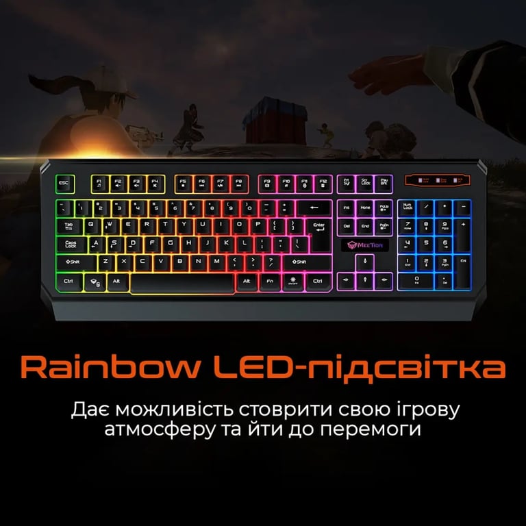 Клавіатура Meetion K9320 USB UA Black (MT-K9320-A-RUA) - фото 5
