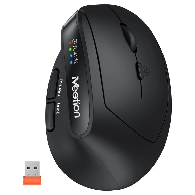 Мишка Meetion BTM008 Wireless/Bluetooth Black (MT-BTM008-A) - фото 1