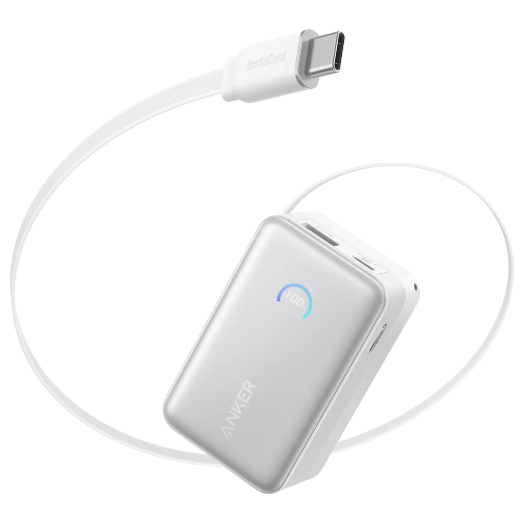 Батарея універсальна Anker 10000mAh Nano 45W, Built-In USB-C Cable, White (A1638H21) - фото 1 Батарея універсальна Anker 10000mAh Nano 45W, Built-In USB-C Cable, White (A1638H21) - фото 1