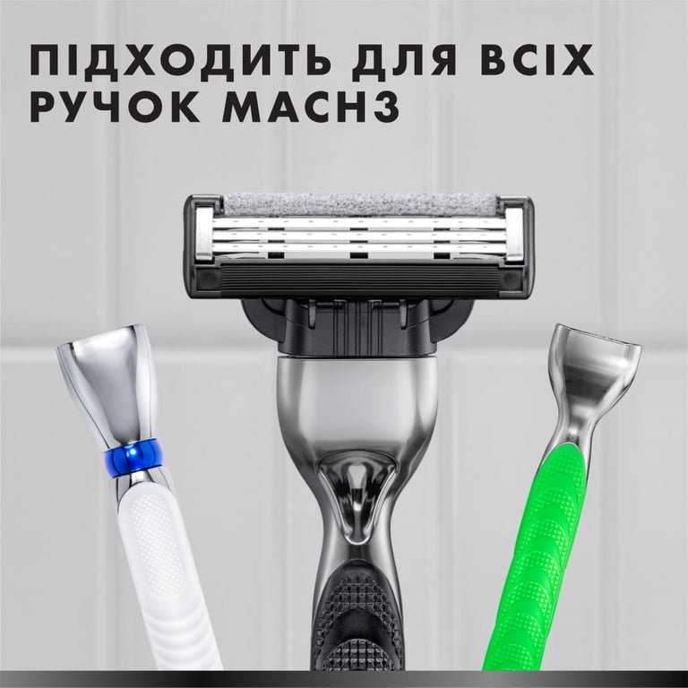 Змінні касети Gillette Mach3 Charcoal Деревне вугілля 5 шт. (8700216062770) - фото 6