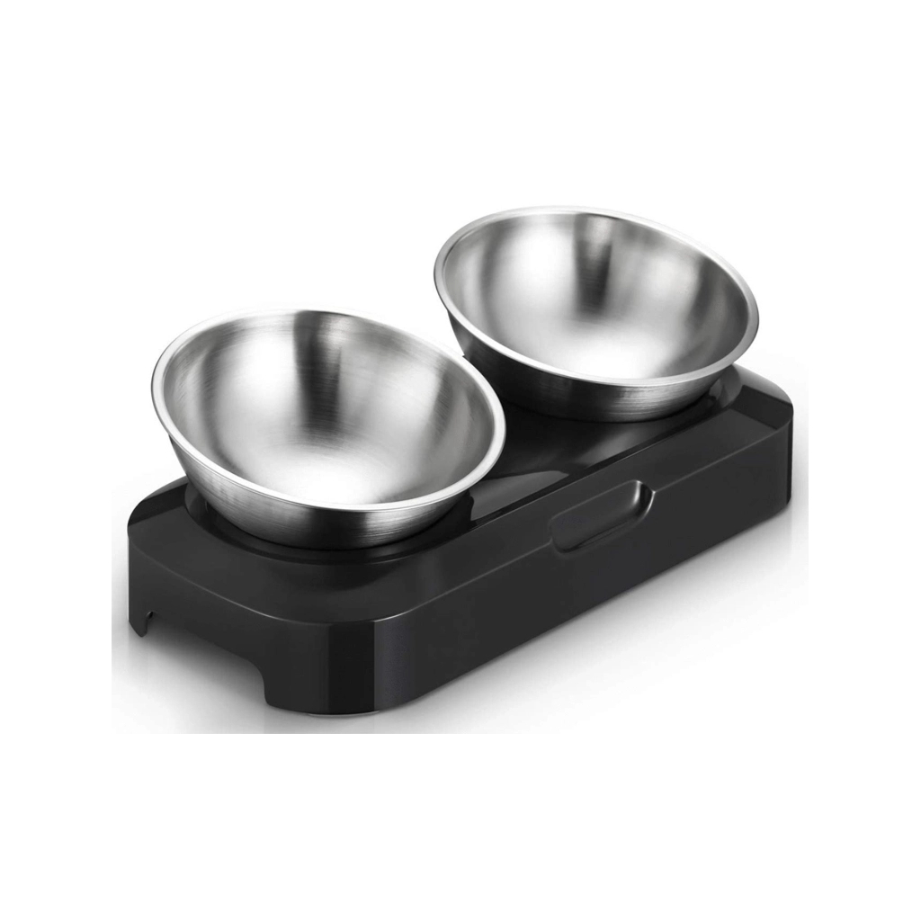 Посуд для котів Lapka Годівниця подвійна з металевими мисками (LPK-27) - фото 2 Посуд для котів Lapka Годівниця подвійна з металевими мисками (LPK-27) - фото 2