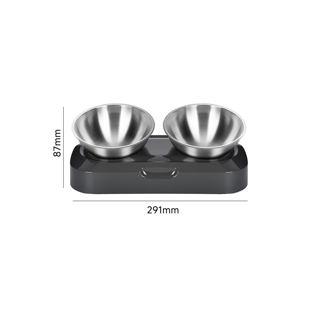 Посуд для котів Lapka Годівниця подвійна з металевими мисками (LPK-27) - фото 5 Посуд для котів Lapka Годівниця подвійна з металевими мисками (LPK-27) - фото 5