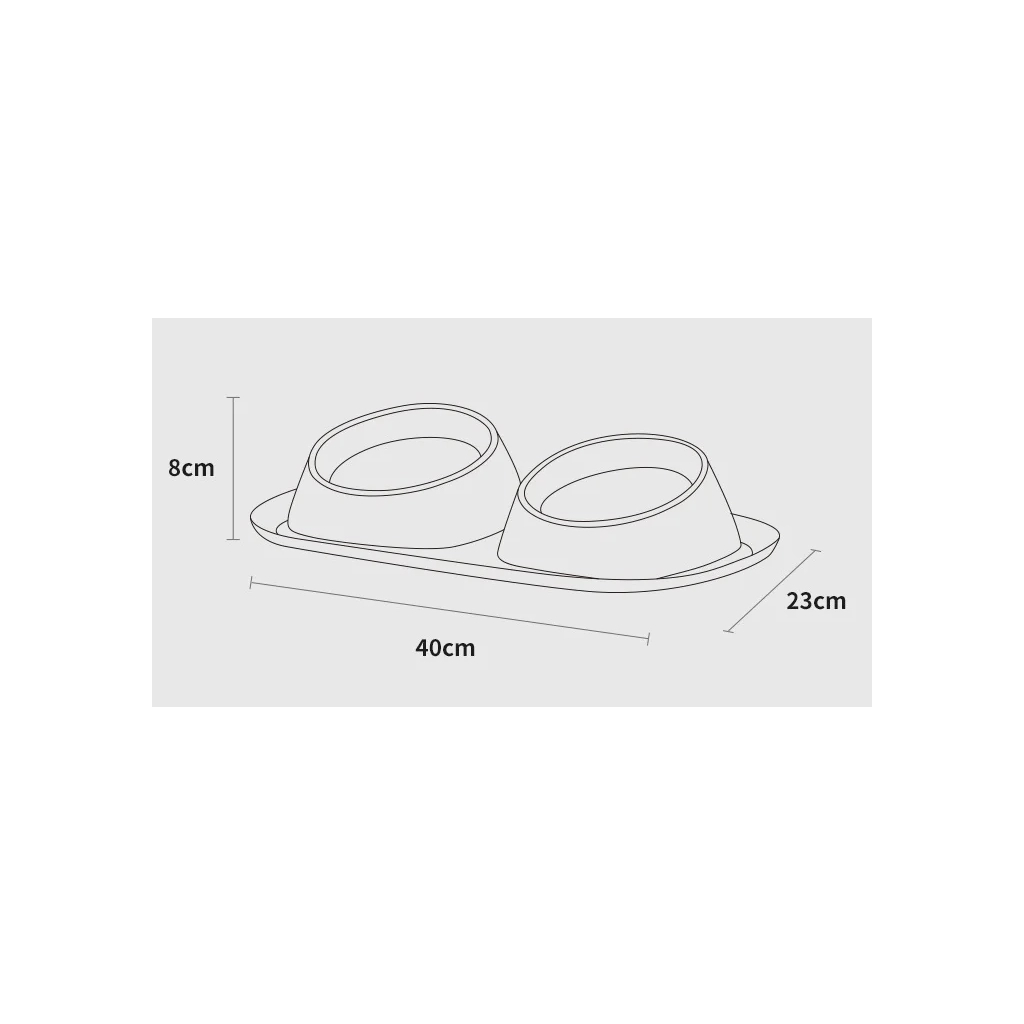 Посуд для котів Lapka Годівниця подвійна на підставці (LPK-25) - фото 2 Посуд для котів Lapka Годівниця подвійна на підставці (LPK-25) - фото 2