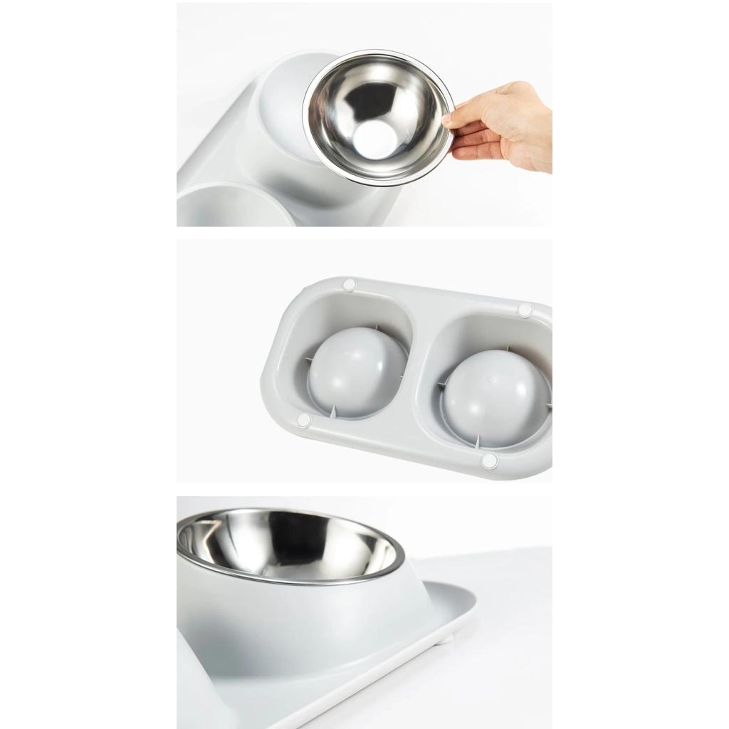 Посуд для котів Lapka Годівниця подвійна на підставці (LPK-25) - фото 3 Посуд для котів Lapka Годівниця подвійна на підставці (LPK-25) - фото 3