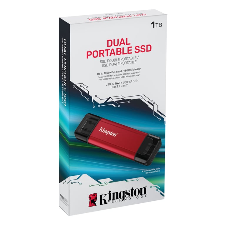 Накопичувач SSD USB Type-C 1TB Dual Portable Kingston (SPSD/1TB) - фото 4