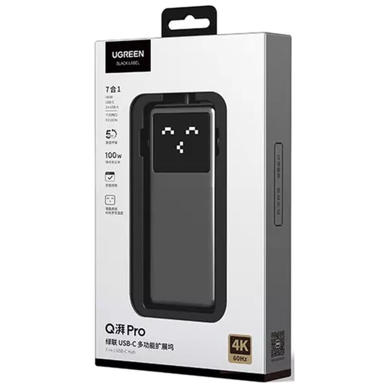 Концентратор Ugreen USB-C 7-in-1 3xUSB + 1xUSB-C + HDMI + RJ45 + PD 100W CM888 gray (45155) - фото 5