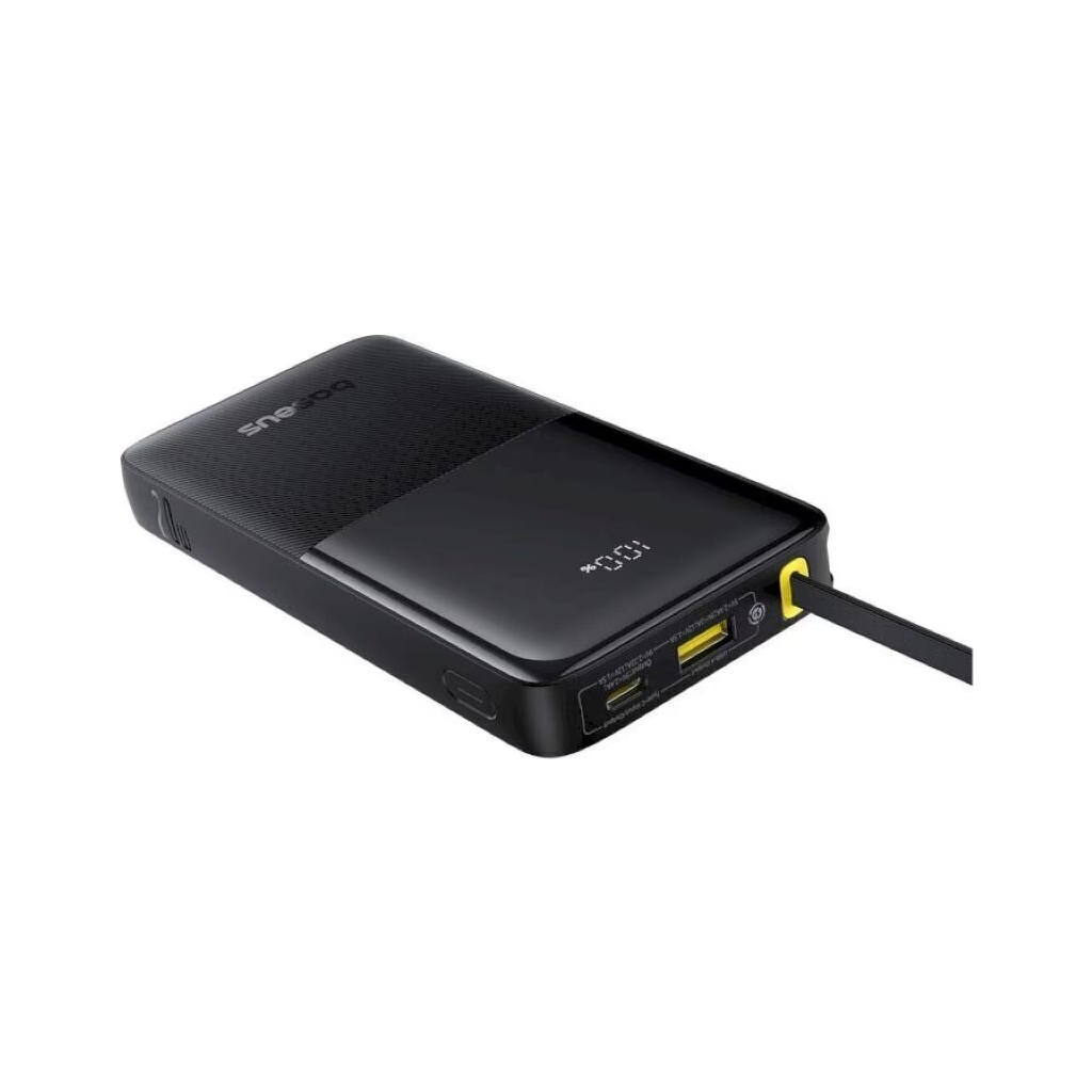 Батарея універсальна Baseus Bipow 2 Digital Display 10000mAh 20W with Built-in USB-C Cable Black (P10077101113-00) - фото 3 Батарея універсальна Baseus Bipow 2 Digital Display 10000mAh 20W with Built-in USB-C Cable Black (P10077101113-00) - фото 3