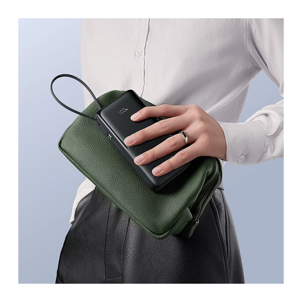 Батарея універсальна Baseus Bipow 2 Digital Display 10000mAh 20W with Built-in USB-C Cable Black (P10077101113-00) - фото 9 Батарея універсальна Baseus Bipow 2 Digital Display 10000mAh 20W with Built-in USB-C Cable Black (P10077101113-00) - фото 9